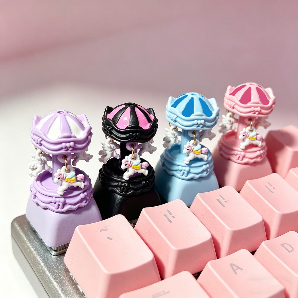 ปุ่ม ESC ม้าหมุน ✨ หมุนได้จริง สำหรับสวิตช์+ | ตั้งโต๊ะสวย + DIY ประกอบเอง 💖 เกมรันต้องมี!