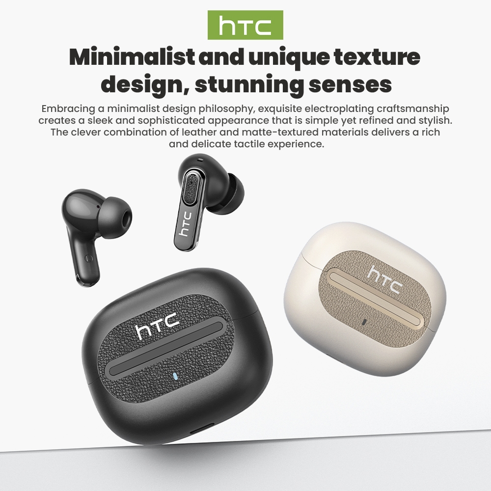 HTC NE60 หูฟังบลูทูธ 6.0 Hifi Al Translator กันน้ําคุณภาพสูงหูฟังสําหรับเล่นเกมลดเสียงรบกวนไร้สายหูฟ
