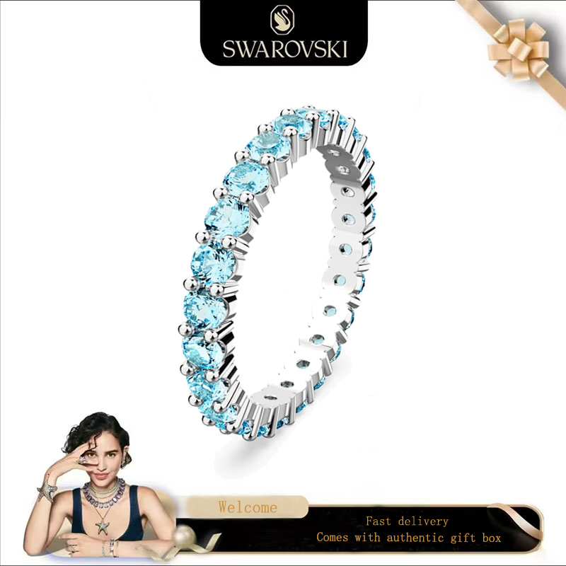 SWAROVSKI สวารอฟสกี้ ใหม่ ส925 เงินสเตอร์ลิง เพชรสีขาวและมุก สร้อยคอคอนเทลล่า ของขวัญที่ดีที่สุดสําหรับแฟนหรือเพื่อนที่ดีที่สุดในวันวาเลนไทน์หรือวั