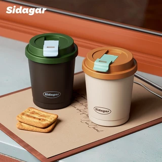 Sidagar Mini แก้วกาแฟ 300มล สแตนเลส 316 แก้วกาแฟร้อน แก้วเก็บความเย็น Coffee Cup