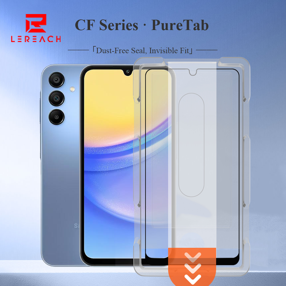 Lereach กระจกนิรภัยสําหรับ Samsung Galaxy A57 A56 A55 A54 A35 A25 A15 A05S A05 4G 5G 1 ~ 2 PCS ฝุ่นฟรี Full HD Clear Screen Protector