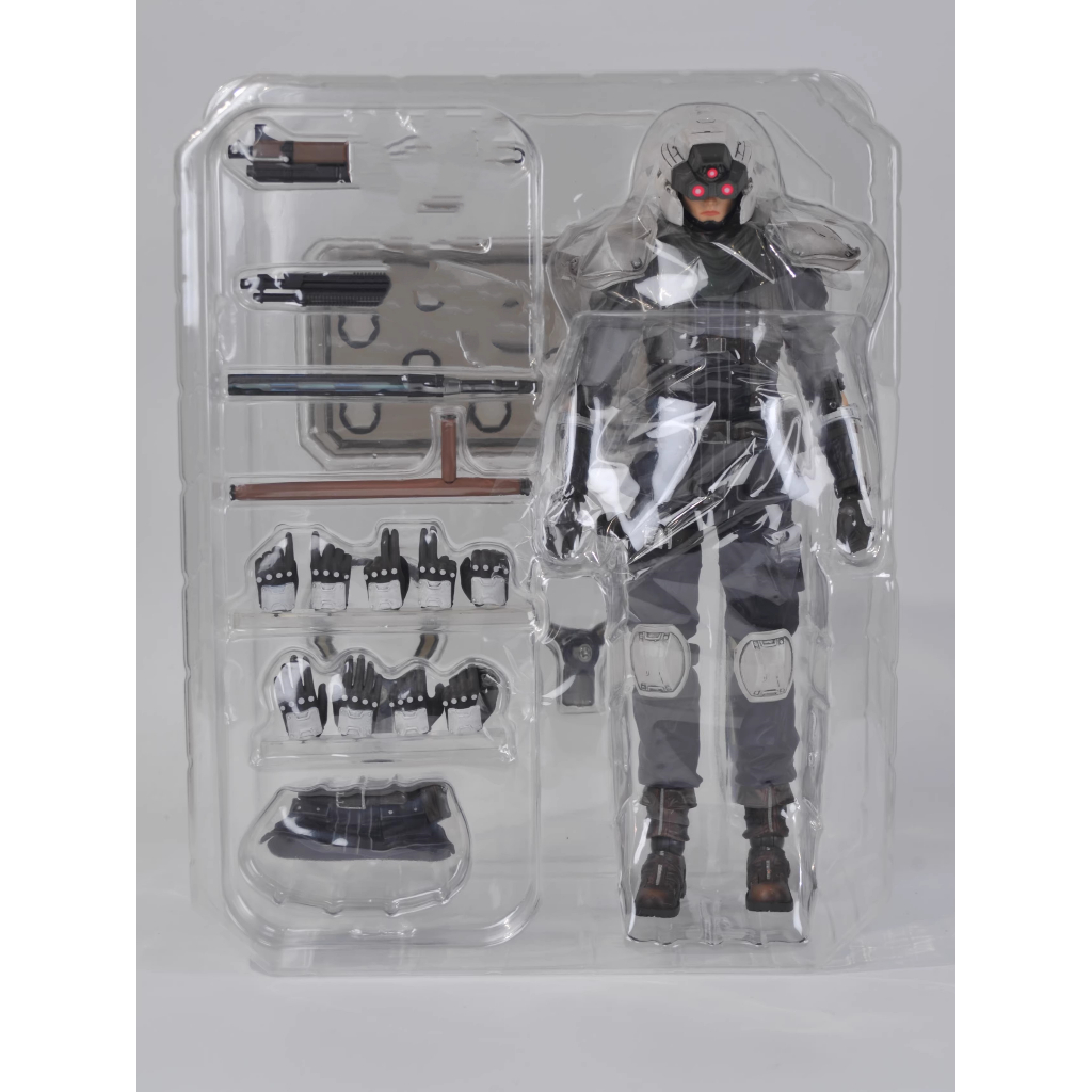 (ไม่มีกล่อง) PlayArts Kai FF7 Remake Elite Motorcycle Guard B-type Green Scarf Action Figure