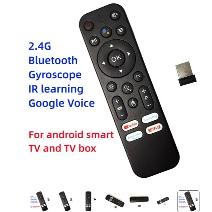 รีโมทคอนโทรลบลูทูธสากลสําหรับทีวี, Samsung สมาร์ททีวี Google รีโมทคอนโทรลเสียง, กล่อง Android TV/Tick, Netflix/Amazon Prime Video Voice Remote Control รองรับบลูทูธ Co