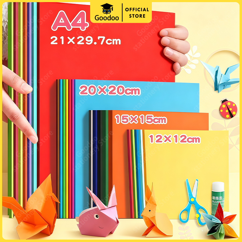 200 ชิ้น A4 กระดาษสี 10 สีที่แตกต่างกัน Crafting art กระดาษเครื่องเขียนอุปกรณ์การเรียนคุณภาพสูง