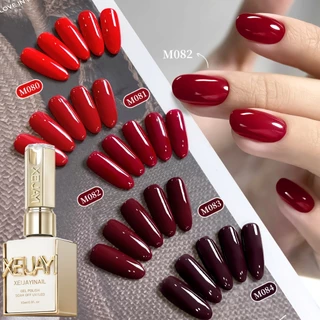 XEIJAYI 15ml - ยาทาเล็บเจลสีแดง สีสันสดใส เหมาะสำหรับร้านทำเล็บและงาน DIY