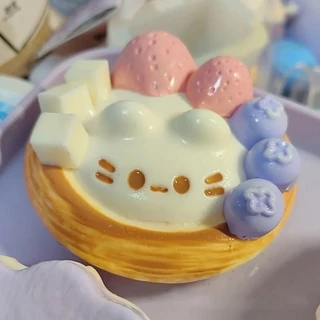 ซ้ายสีแดงสตรอเบอร์รี่ทาร์ตไข่สตรอเบอร์รี่ครีมบาร์สกุชชี่ความเครียดบรรเทาของเล่นประสาทสัมผัสของเล่นสําหรับเด็กผู้ใหญ่ความวิตกกังวลผ่อนคลาย GHT