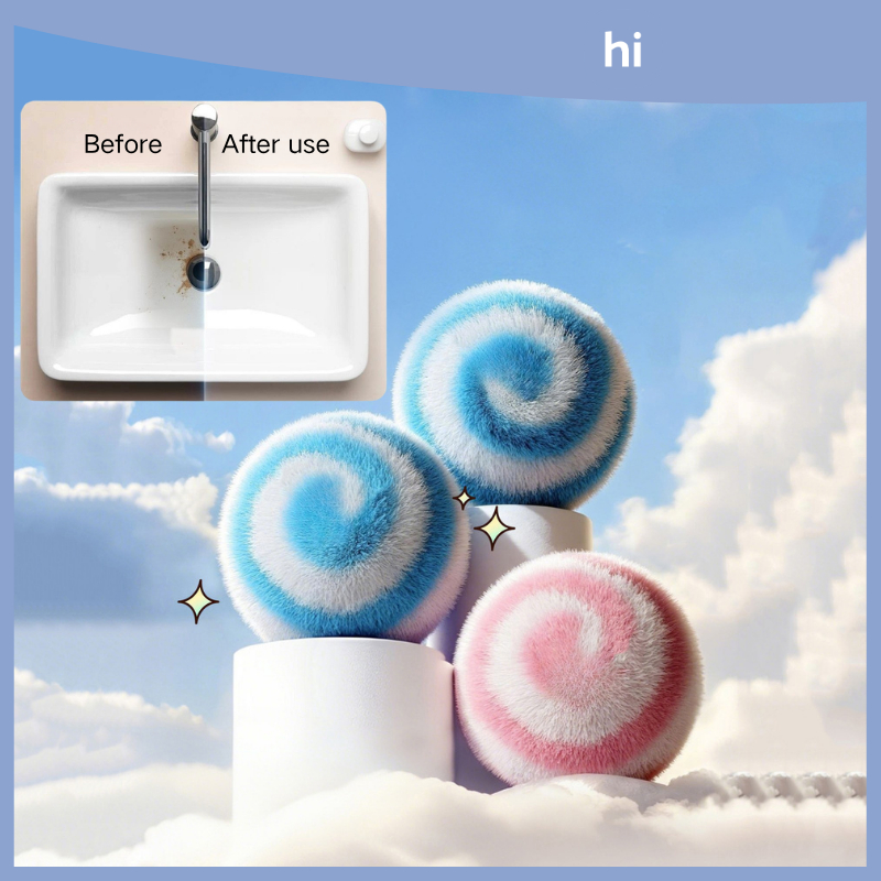 HI HOMES Magic Cleaning Ball แปรงทําความสะอาดอ่างล้างจานแปรงรอยแยกห้องน้ํากระเบื้องอ่างอาบน้ําแปรงมั