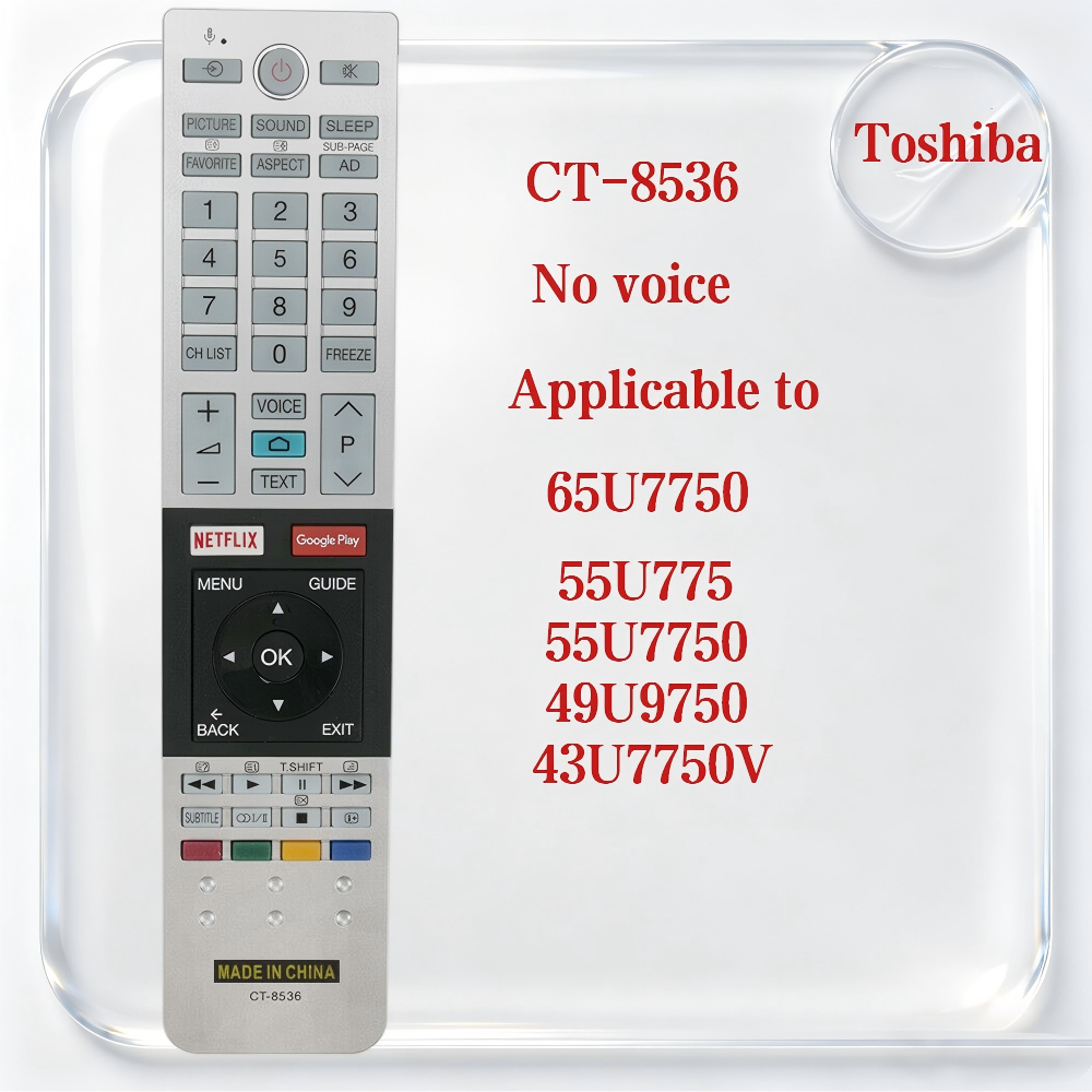 CT-8536 สําหรับ Toshiba LED HD TV รีโมทคอนโทรลอุปกรณ์เสริม 65U7750 55U775 55U7750 49U9750 43U7750V เ