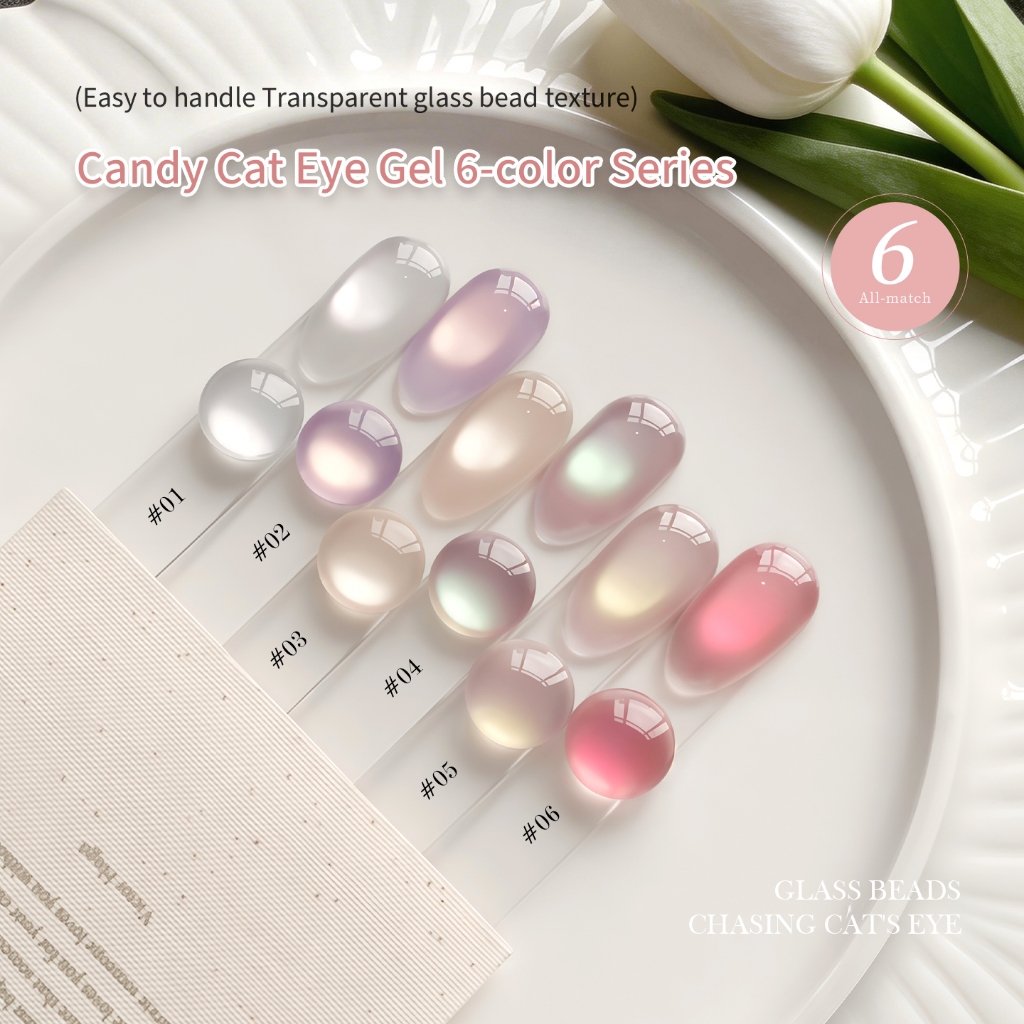 ANNIES Candy Cats Eye Nail Polish บรรจุภัณฑ์ขวดเยลลี่ใสสูง 5 กรัม
