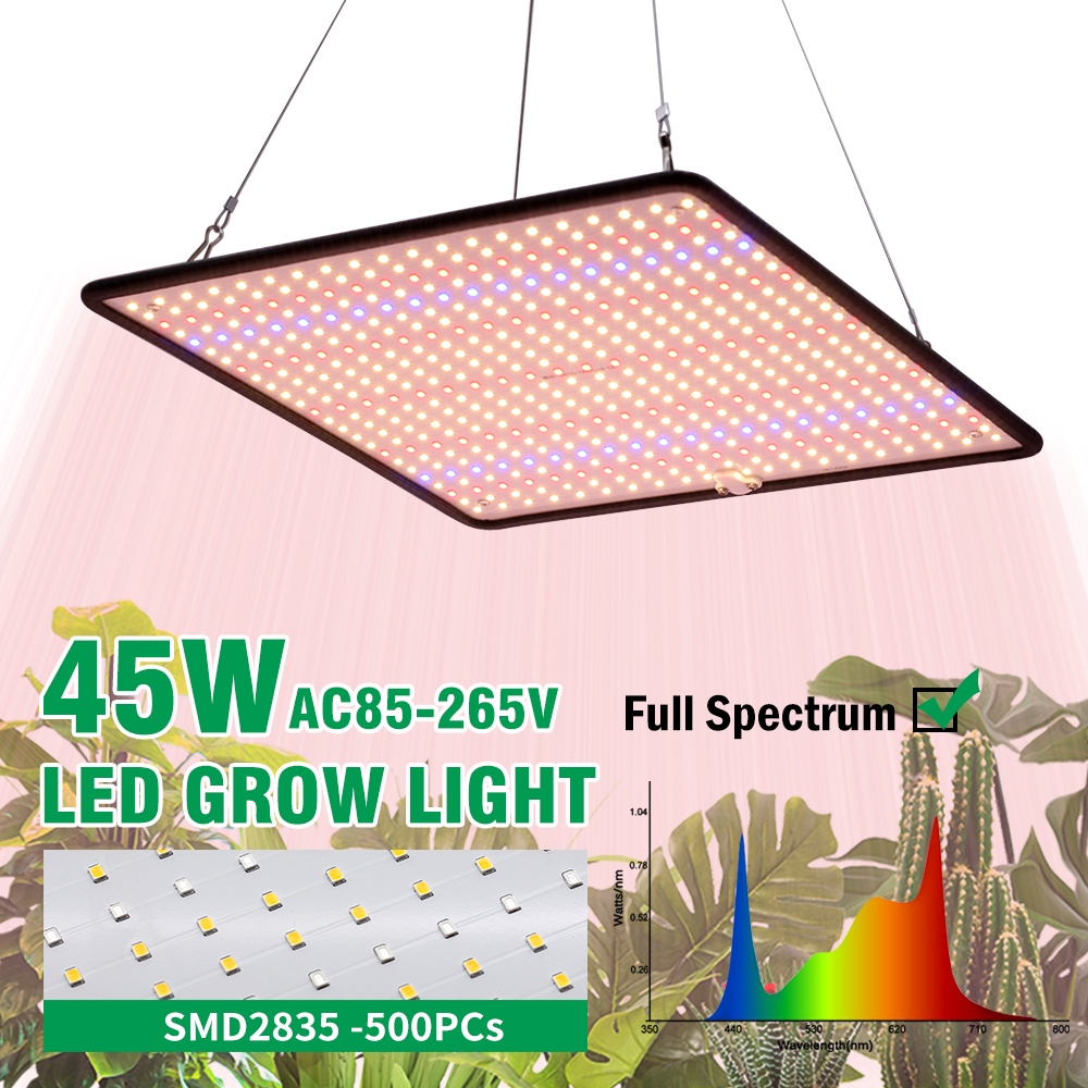 ไฟ LED Grow Light SMD2835 AC85-265 45W Full Spectrum Quantum Board Grow Light สําหรับออกดอกพืชในเรือ