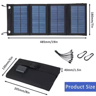 💥การจัดส่งจากประเทศไทย💥แผงโซลาร์เซลล์ 120W เครื่องชาร์จแบบพับได้ IP65 กันน้ํา USB เครื่องชาร์จพลังงานแสงอาทิตย์ ที่ชาร์จแบตเตอรี่โทรศัพท์แผงโซล่าพับได้
