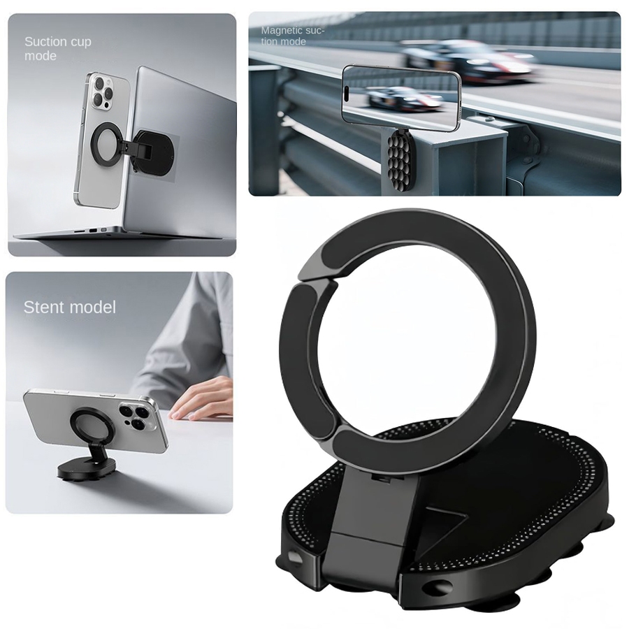 Magnetic Phone Mount ถ้วยดูดขาตั้งรถยนต์ 360 องศาหมุนโทรศัพท์มือถือ Car Mount สําหรับ Home Travel Gym