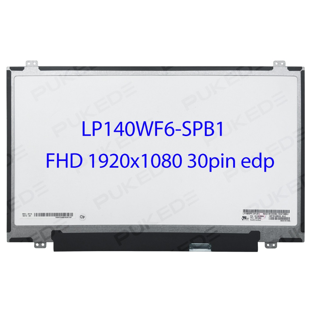 14.0 นิ้วแล็ปท็อปหน้าจอ LCD LP140WF6-SPB1 LP140WF6-SPB2 SPB3 SPB4 SPB6 SPB7 SPB8 สําหรับ Lenovo Thin