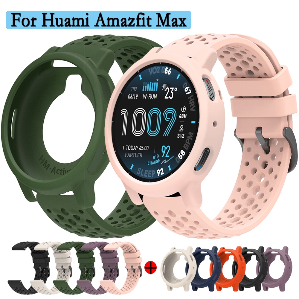 สําหรับ Huami Amazfit Active Max ชุดสายรัด 22 มม.สายคล้องคอซิลิโคนนาฬิกาซิลิโคนอ่อนนุ่มและสายนาฬิกาสําหรับ Huami Active Max