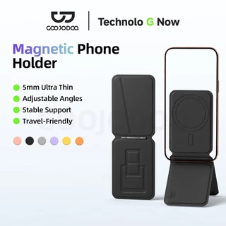 GOOJODOQ BD3017 ที่วางโทรศัพท์แบบพับได้แบบแม่เหล็กแข็งแรง 360° การปรับการหมุน บางเฉียบและพกพาได้มาพร้อมกับแหวนโลหะ