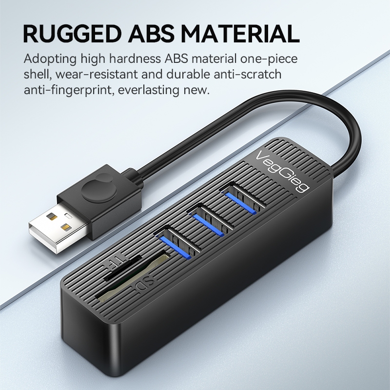 USB Splitter 5 ใน 1/8 ใน 1 พร้อม SD/TF Card Reader 3 รูปที่ 8