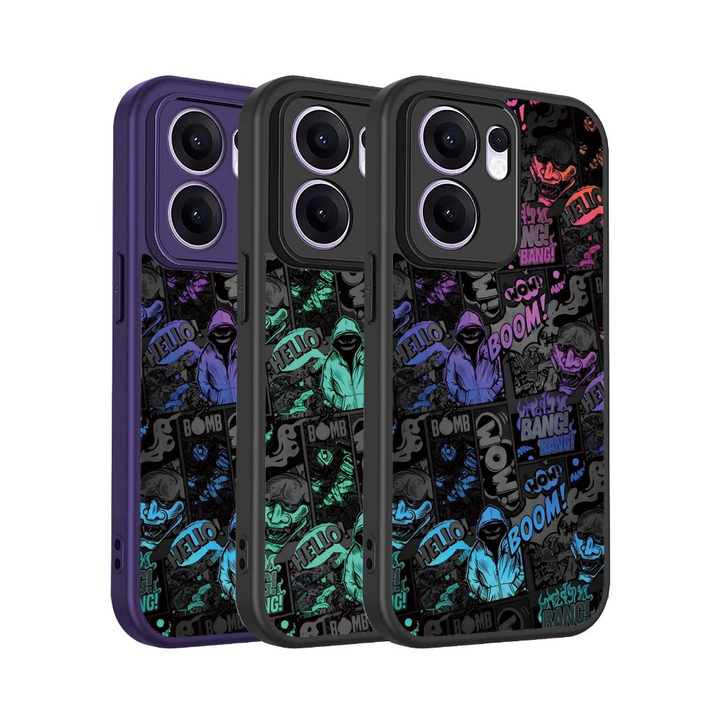 เคสโทรศัพท์สไตล์มังงะเทรนด์กราฟฟิตี OPPO Reno 14 13 Pro 13F 14F 5G ปลอกกันกระแทก
