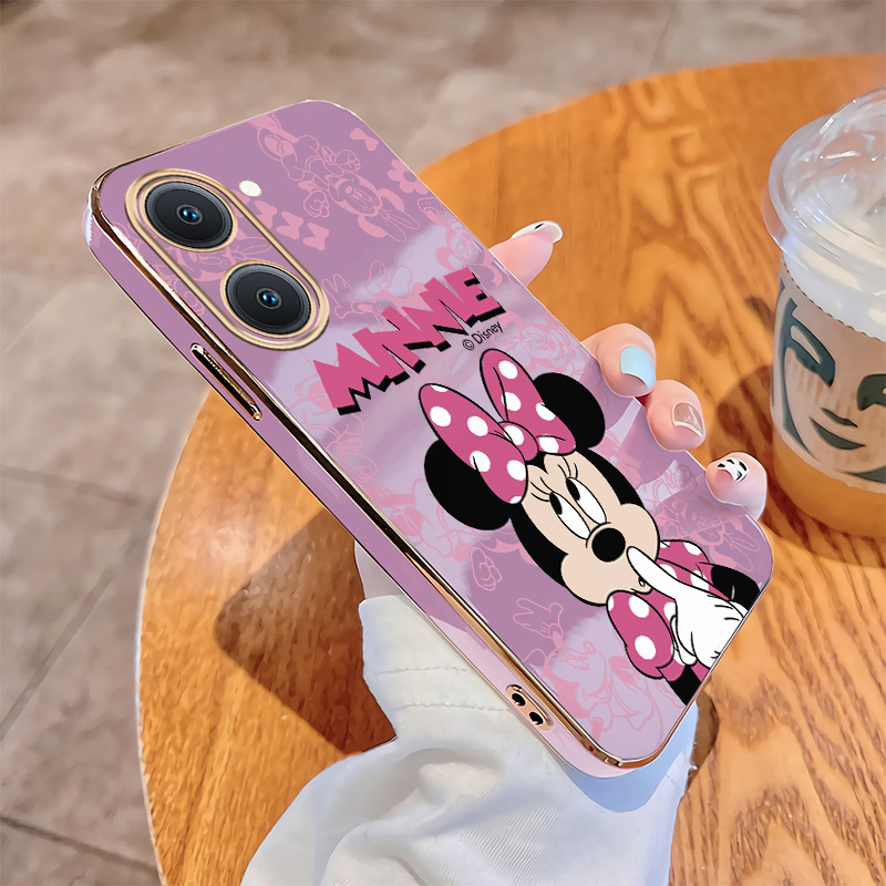หรูหรากันกระแทกสําหรับ Xiaomi Redmi A7 Pro RedmiA5 Disney Silicon Case น่ารัก Minnie Case Soft Glossy Plating Cover