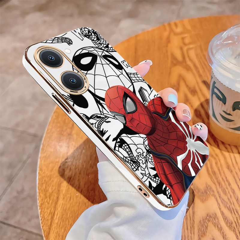 หรูหรากันกระแทกสําหรับ Xiaomi Redmi A7 Pro RedmiA5 Spider Man Marvel เคสชุบเคลือบเงาน่ารักเรียบง่ายเคสกันกระแทก