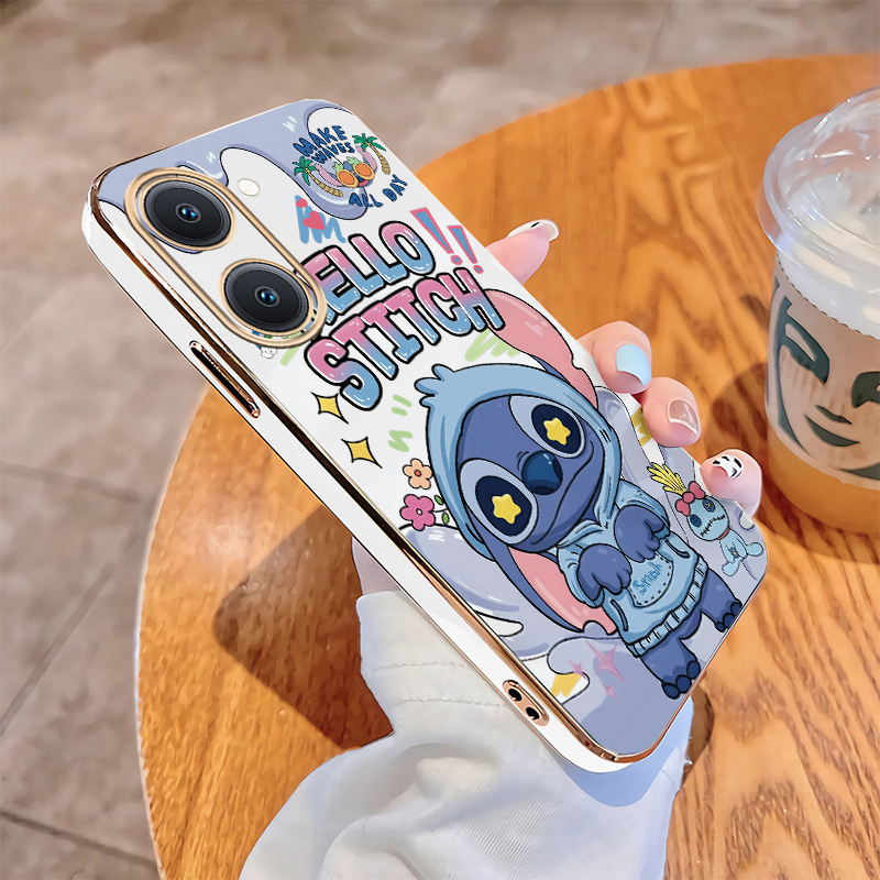 Xiaomi Redmi A7 Pro A5 Stitch Glossy Soft Case Cute Square Edges Cover Cute Cartoon Casing