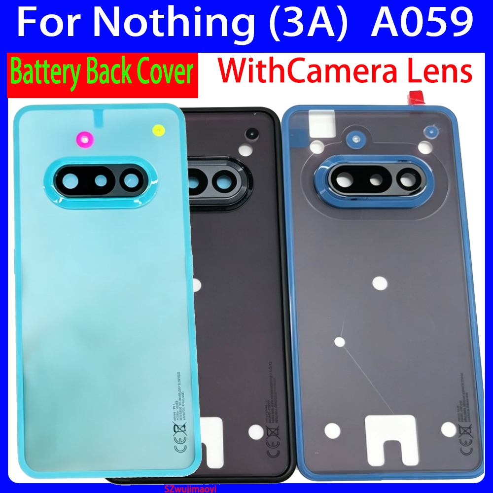 ฝาครอบแบตเตอรี่ที่ดีที่สุดสําหรับ Nothing (3A) A059 ฝาหลังแบตเตอรี่ด้านหลังกรณีประตูเปลี่ยนสําหรับ N