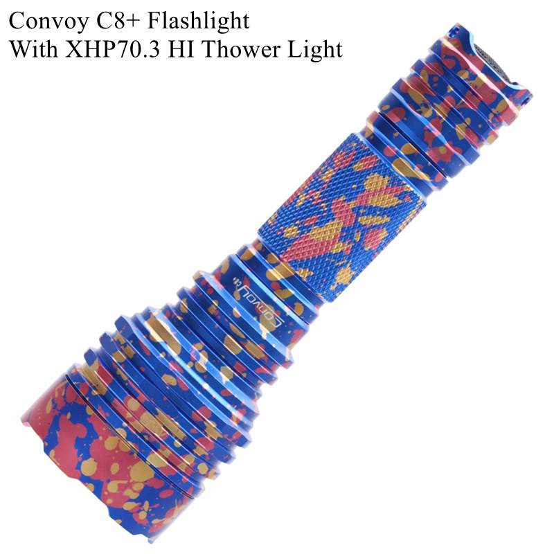 ไฟฉาย Convoy C8+ ใช้งานได้ดี มีเทคโนโลยี XHP70.3 HI LED สำหรับการแคมป์ปิ้ง