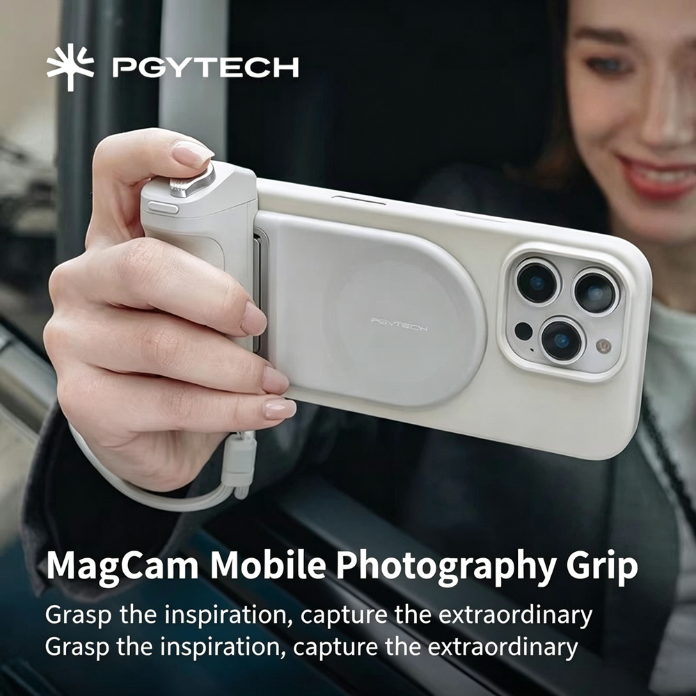 PGYTECH MagCam Smartphone Camera Grip with MagSafe Wireless Charging and Bluetooth Shutter