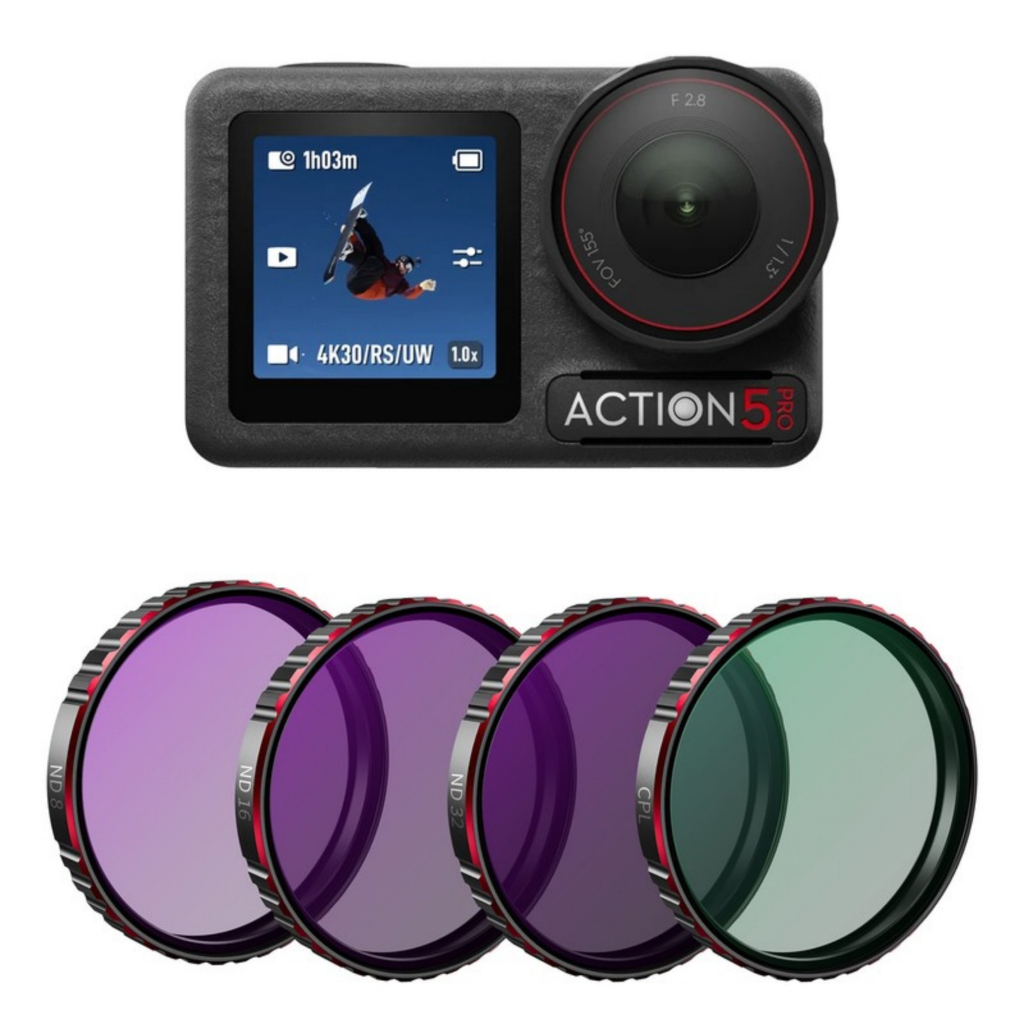 ชุดฟิลเตอร์ ND สําหรับ DJI ACTION 5 Pro CPL ND8 ND16 ND32