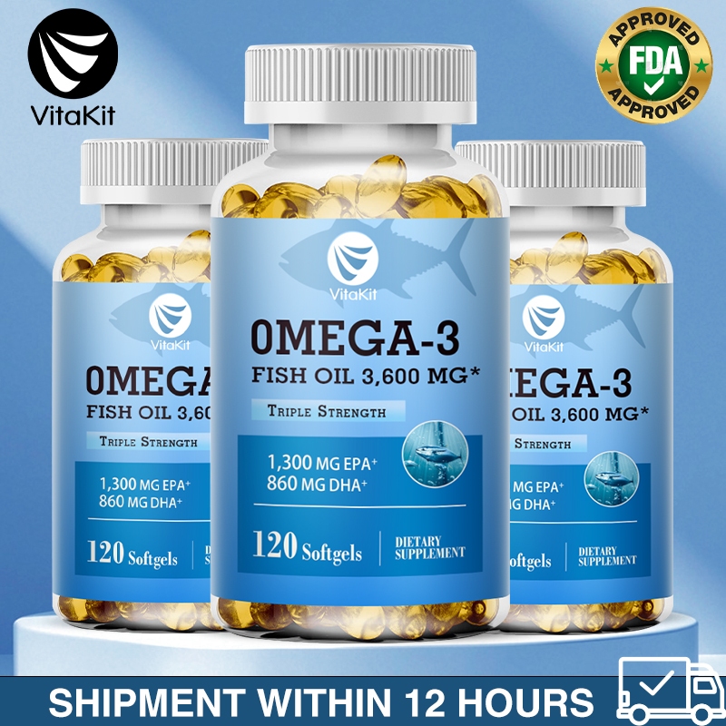 แคปซูลน้ํามันปลา OMEGA-3 Rich In DHA และ EPA ปรับปรุงอารมณ์ไม่ดีบรรเทาความเครียดเสริมสร้างสมองปรับปรุงสติปัญญา