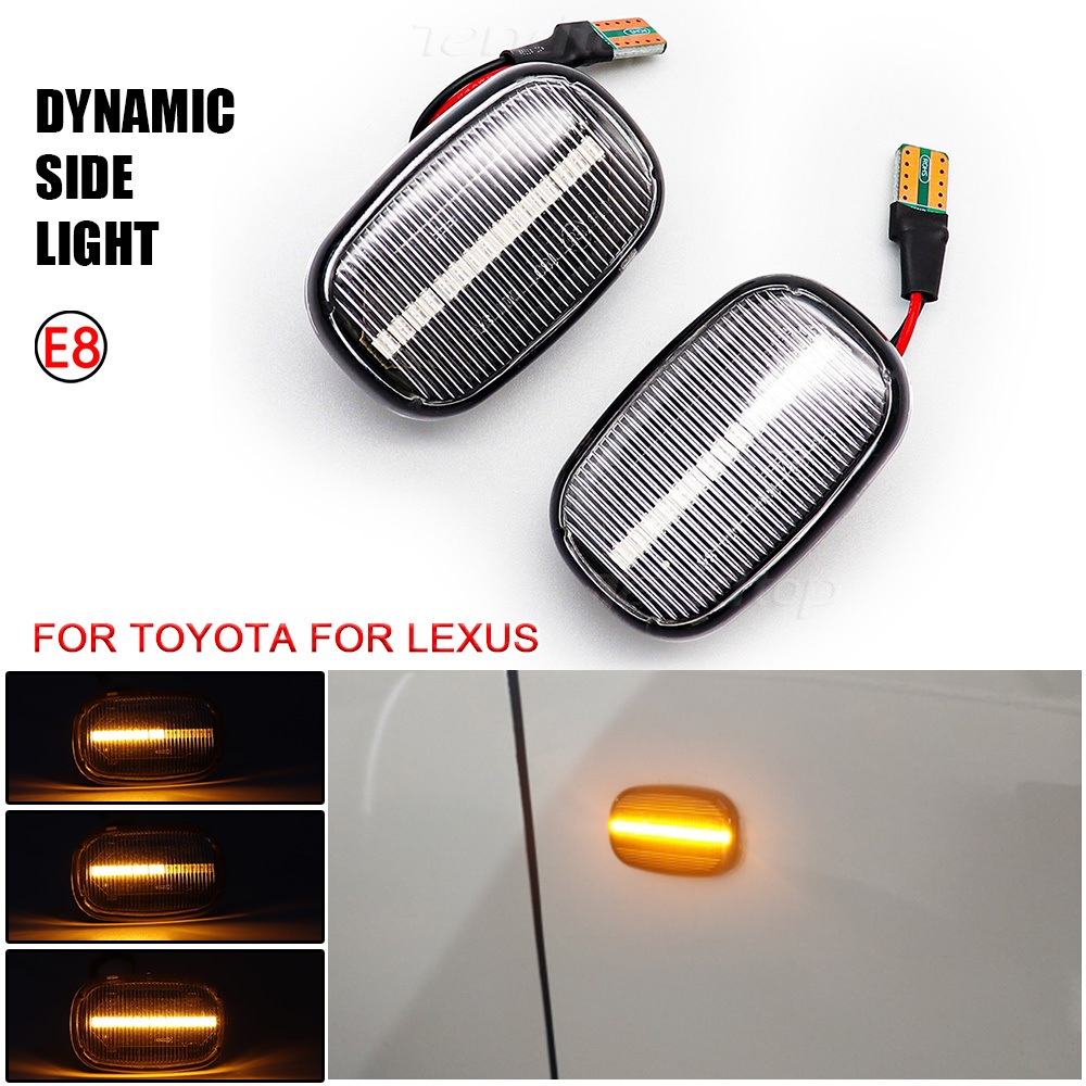 2 ชิ้น ไฟเลี้ยวไดนามิก LED สําหรับ Toyota Corolla Celica T19 T20 23 RAV4 Avensis Starlet Prius