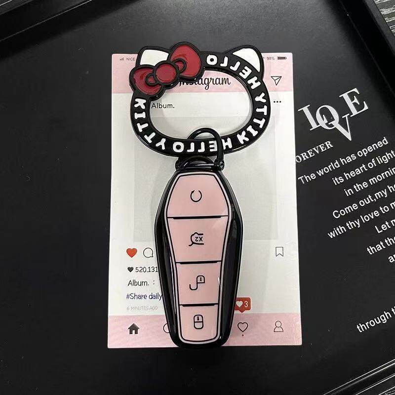 กุญแจรถสําหรับ BYD Sealion 6 Atto 3/Dolphin/DIY รถ EV Key Case เหมาะสําหรับ BYD Atto 3 Han EV Dolphin เพลง PRO Max Tang DM หยวน Dolphin E2 Qin PLUS Key CHAIN ป้องกัน