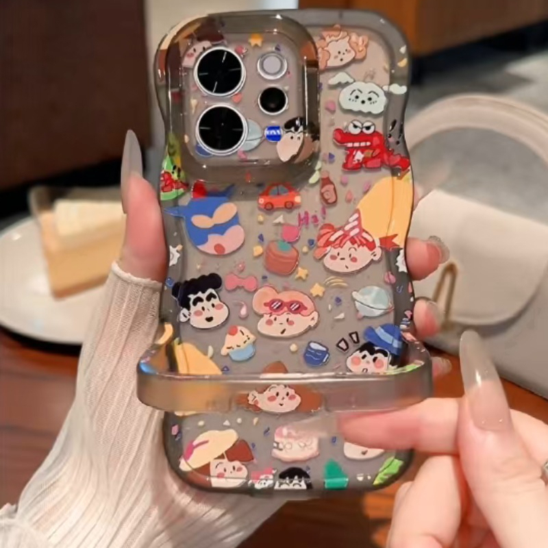 เคส vivo v70 V40 V30 5G เคส Vivo V40 V30 Pro เคส Clear Tranpaur เต็มหน้าจอ Family Bench ขาตั้งคู่เคสโทรศัพท์สําหรับผู้ชายและผู้หญิง
