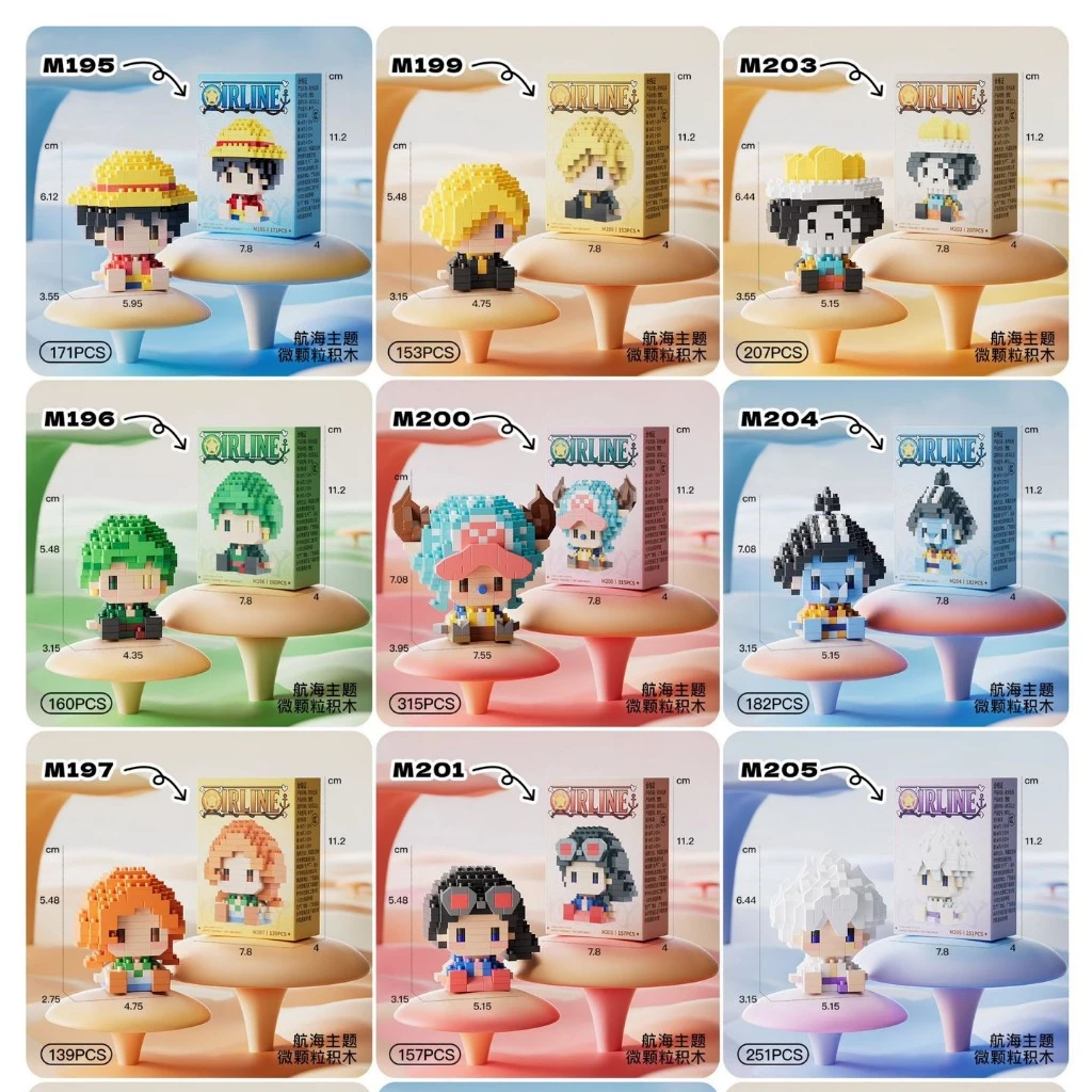 Nlnm การ์ตูน Micro Building Blocks m195-m214 ธีมโจรสลัด thumbnail 3