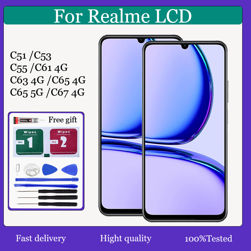 Original สําหรับ Realme C51 / C53 / C55 / C61 4G / C63 4G / C65 4G / C65 5G / C67 4G จอแสดงผล LCD To