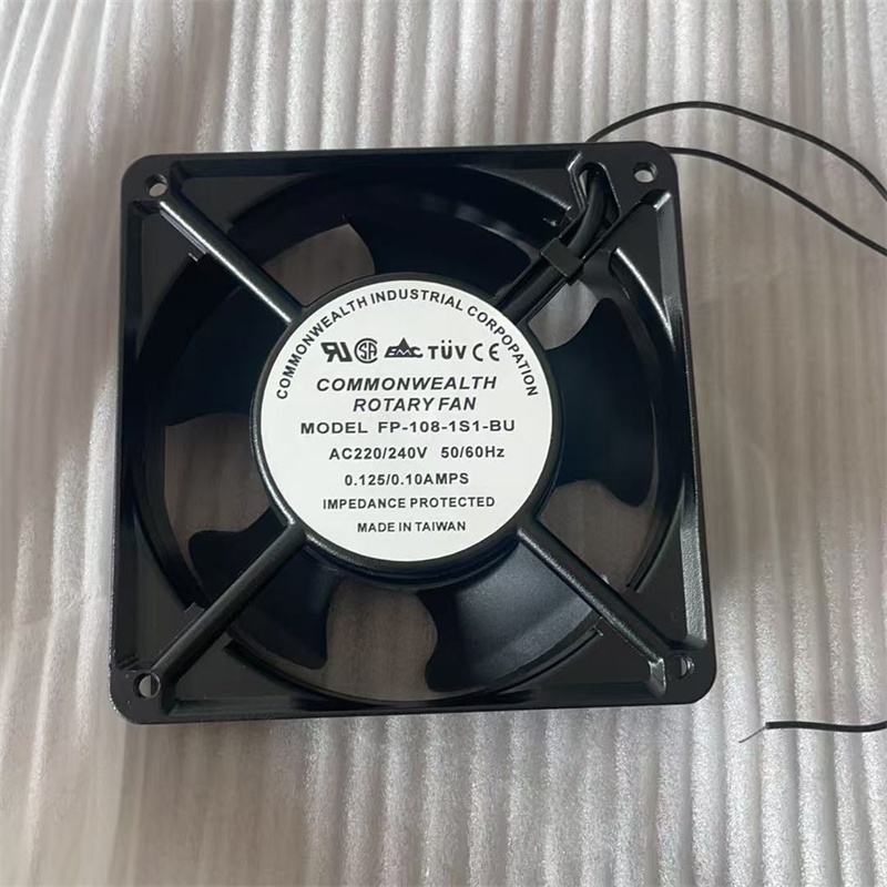 FP-108-1S1-BU 120x120x38 มม. 220V/240V AC พัดลมระบายความร้อนอุตสาหกรรม