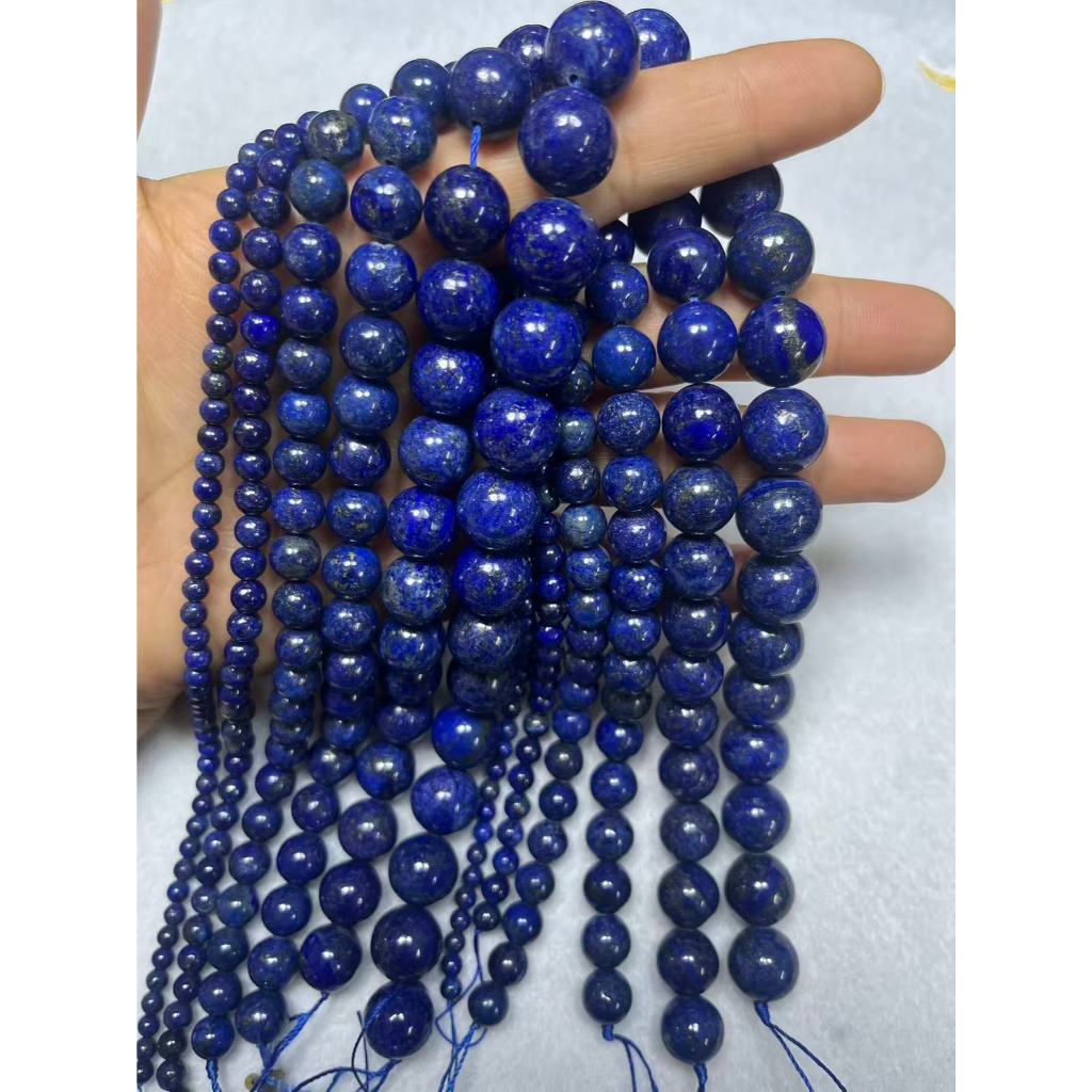 Huilai# Lapis Lazuli ยาว DIY ลูกปัดหลวม