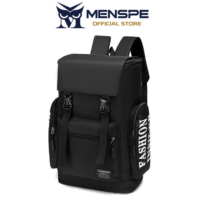Menspe Fashion Mens Backpack ความจุขนาดใหญ่กระเป๋าเป้สะพายหลังแบบพกพา Commuting Leisure Bag Travel Laptop Backpack Unisex กันน้ําธุรกิจกระเป๋านักเรียน