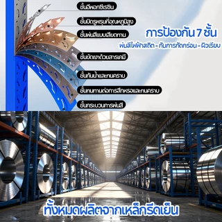 KingGlobal ชั้นวางของเหล็กหนา ชั้นเก็บอุปกรณ์ ขนาดใหญ่ทนทาน รองรับ 350kg 200 * 200 * 60ซม