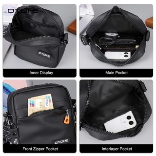 OTOHE Mens กระเป๋าสะพายไหล่ลําลองน้ําหนักเบา Mini Messenger กระเป๋าขี่กลางแจ้ง