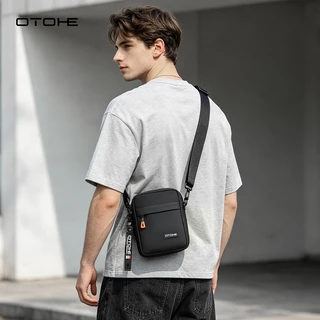 OTOHE Mens กระเป๋าสะพายไหล่ลําลองน้ําหนักเบา Mini Messenger กระเป๋าขี่กลางแจ้ง