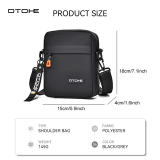 OTOHE Mens กระเป๋าสะพายไหล่ลําลองน้ําหนักเบา Mini Messenger กระเป๋าขี่กลางแจ้ง