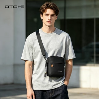 OTOHE Mens กระเป๋าสะพายไหล่ลําลองน้ําหนักเบา Mini Messenger กระเป๋าขี่กลางแจ้ง