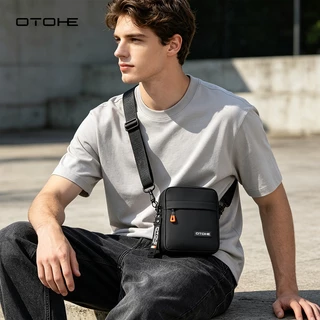 OTOHE Mens กระเป๋าสะพายไหล่ลําลองน้ําหนักเบา Mini Messenger กระเป๋าขี่กลางแจ้ง