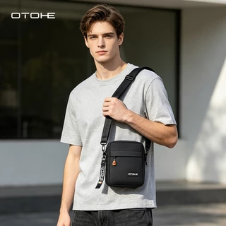 OTOHE Mens กระเป๋าสะพายไหล่ลําลองน้ําหนักเบา Mini Messenger กระเป๋าขี่กลางแจ้ง