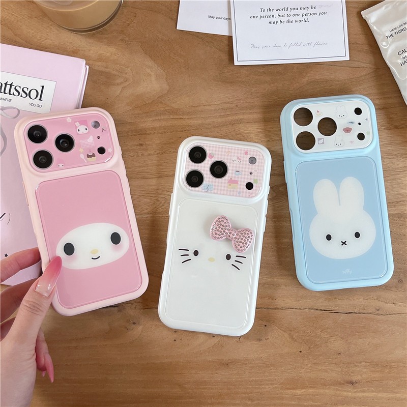 IPhone 17 Pro Max การ์ตูนลายแสดงออกหน้าใหญ่ เคสโทรศัพท์วัสดุอะคริลิค