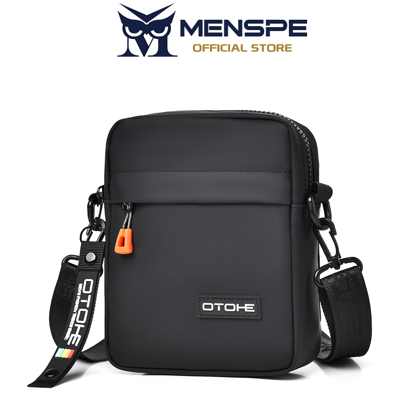Menspe Mens กระเป๋าสะพาย Mini Cross Body กระเป๋า Casual น้ําหนักเบา Messenger กระเป๋าขนาดใหญ่ความจุกันน้ํา Leisure Street กระเป๋ากระเป๋าเดินทางกลางแจ้งขี่กระเป๋าสําหรับชาย