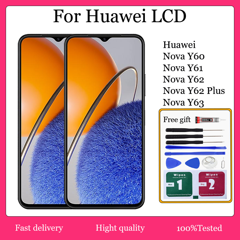 Original สําหรับ Huawei Nova Y60 / Y61 / Y62 / Y62 Plus / Y63 จอแสดงผล LCD หน้าจอสัมผัส Digitiz เปลี