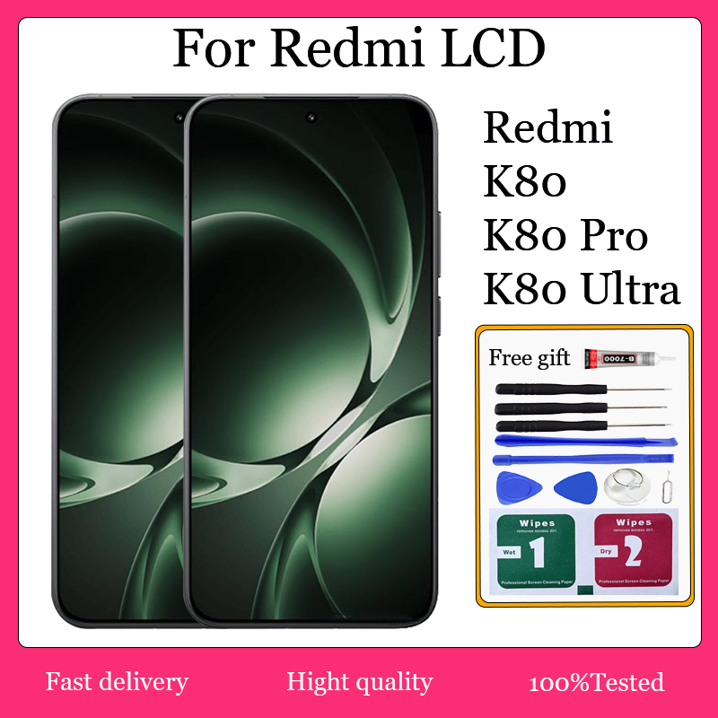Original AMOLED สําหรับ Redmi K80 K80 Pro K80 Ultra จอแสดงผล LCD หน้าจอสัมผัสเปลี่ยน