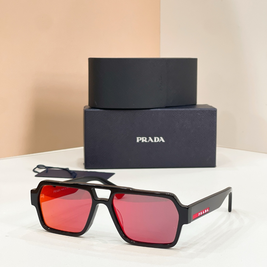 [คุณภาพสูง] PRAD * แว่นกันแดด PSA06 Aviator Square Fashion Goggles แว่นกันแดดป้องกันรังสีอัลตราไวโอเ