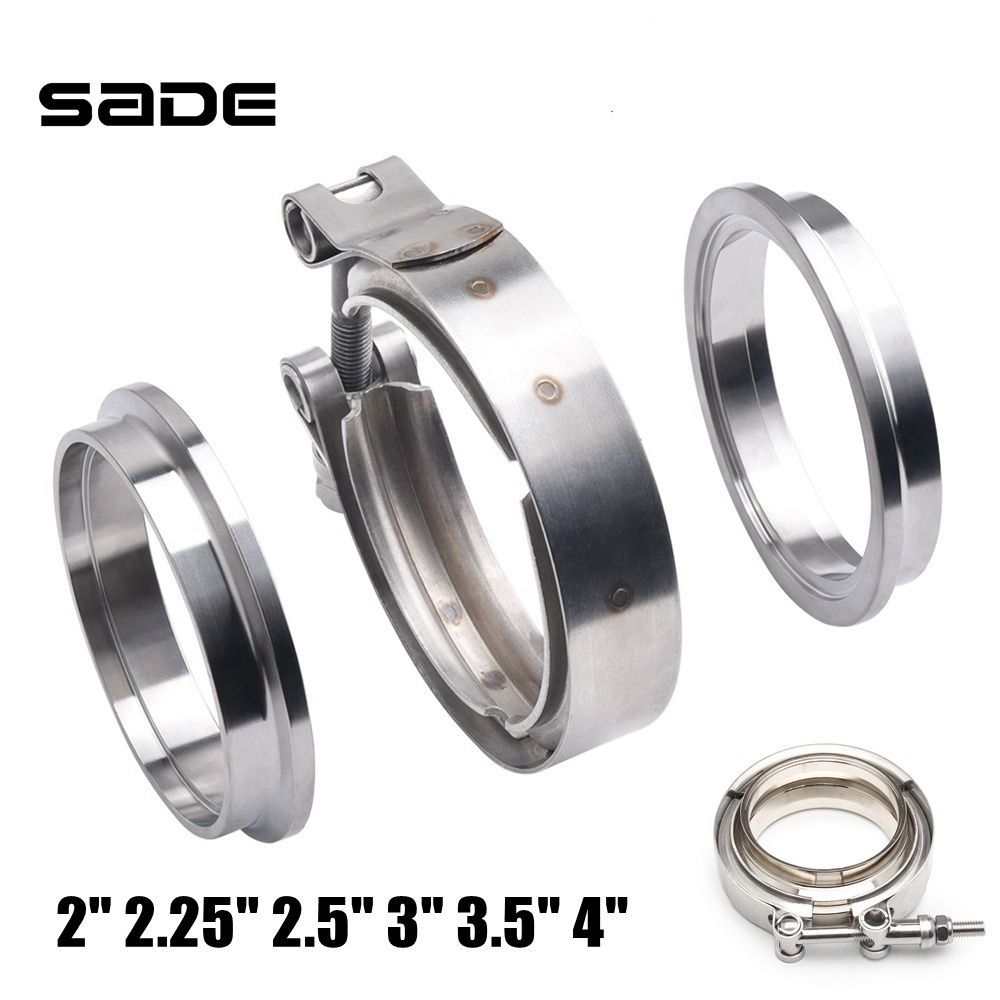 SADE Universal Turbo Exhaust V-Band Clamp ชายหญิงหน้าแปลนชุด Downpipe Wastegate TP-1011A